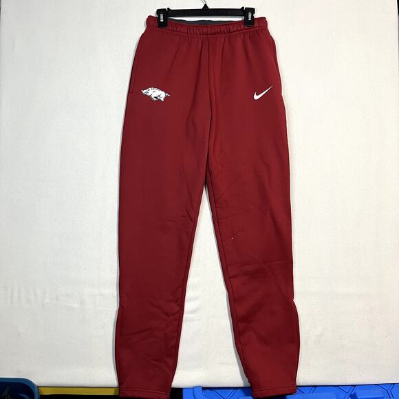 Nike Dri-FIT Arkansas Razorbacks Therma-FIT Fleece Red Men's Sweatpants -Size S - Picture 2 of 7